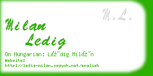 milan ledig business card